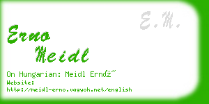 erno meidl business card